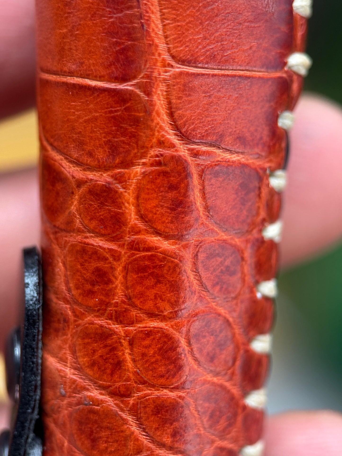 Crocodile Leather Clipper Lighter Case