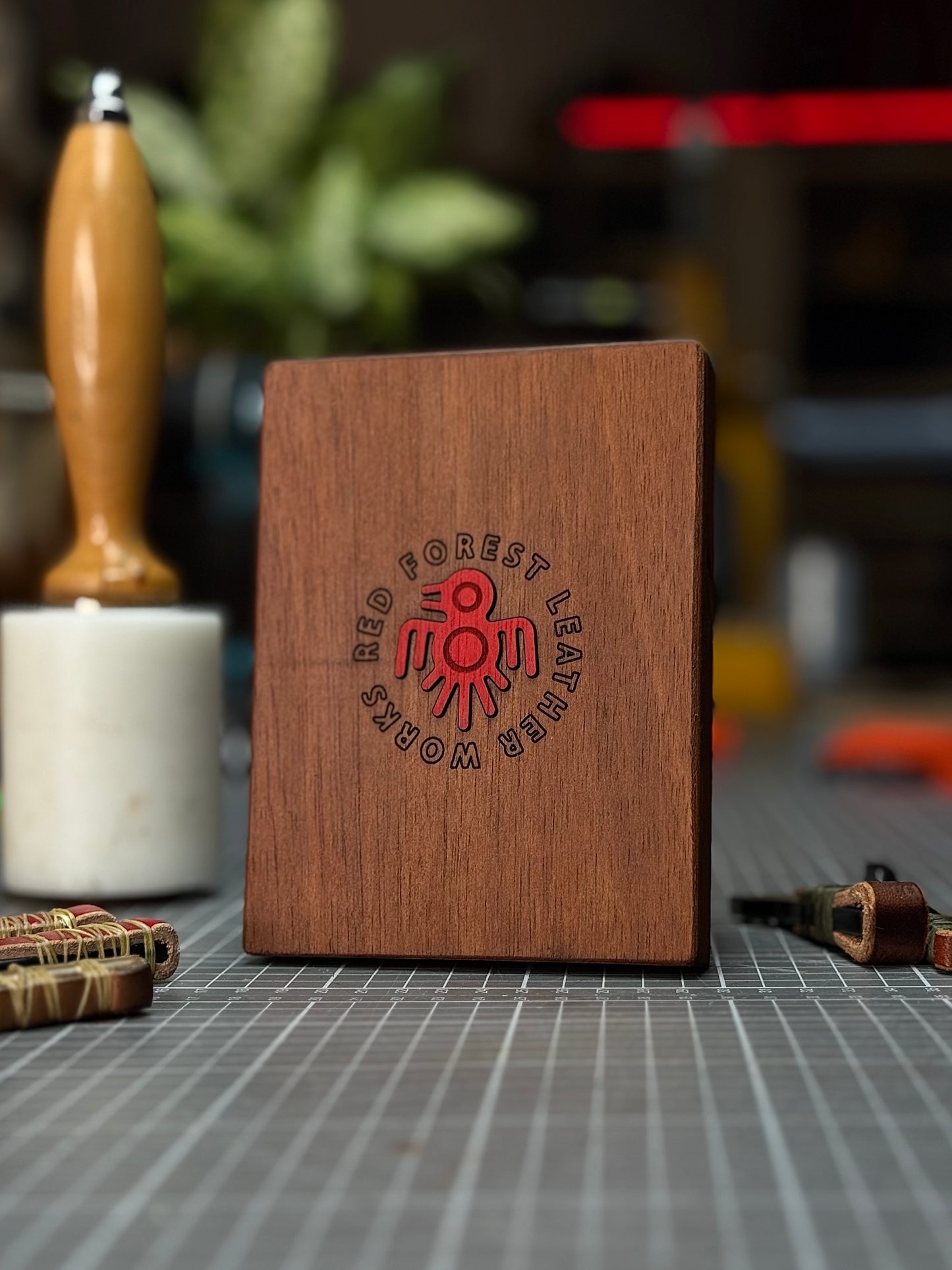 Handmade Brown Leather Money Clip