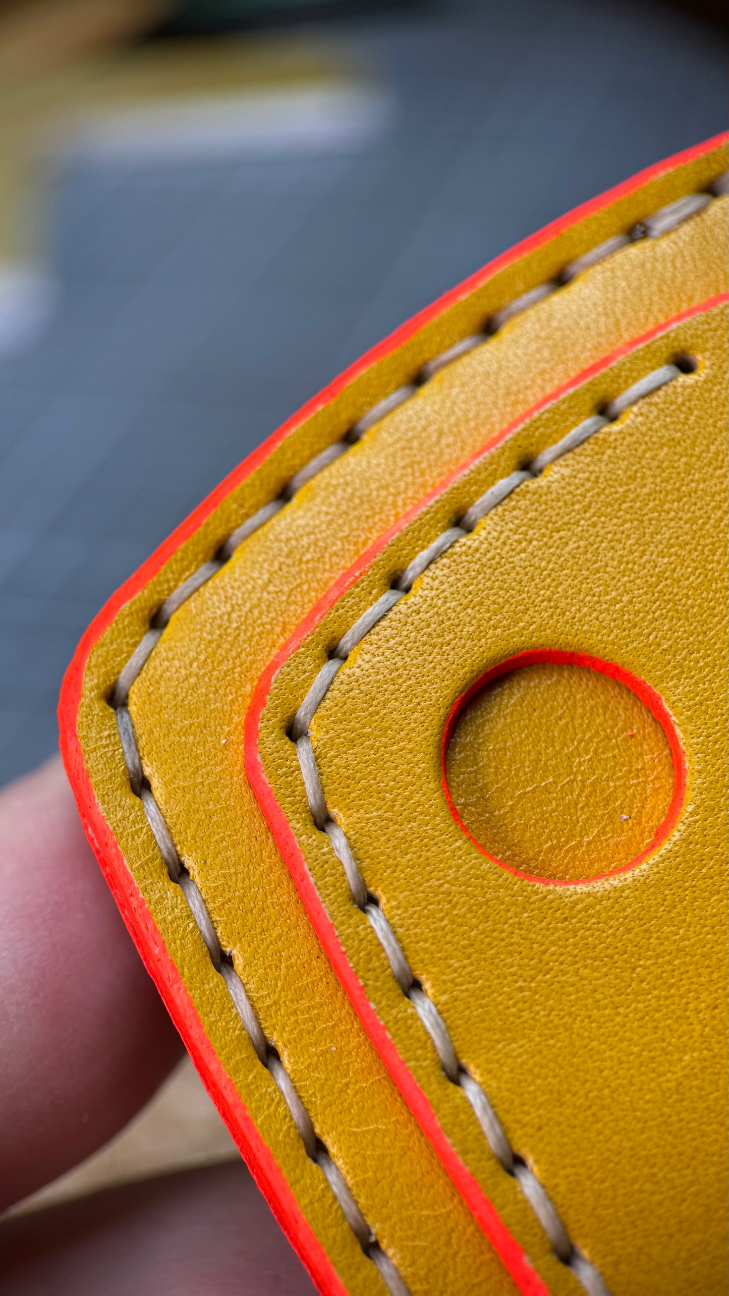 Yellow Leather Cardholder  Cheese-Shaped