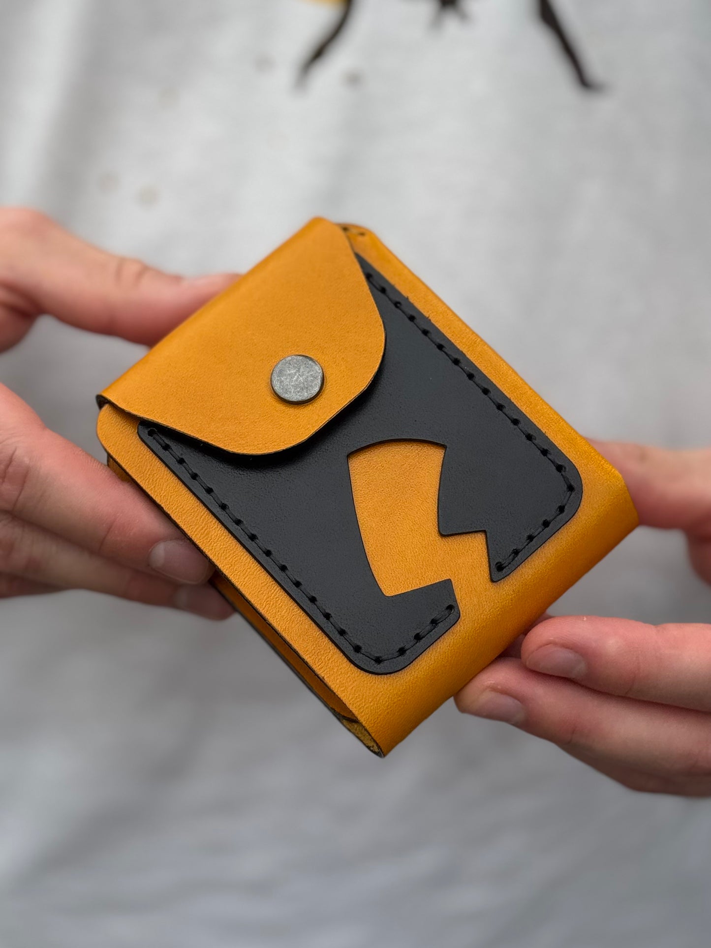 Yellow Character Leather Wallet