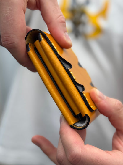 Yellow Character Leather Wallet