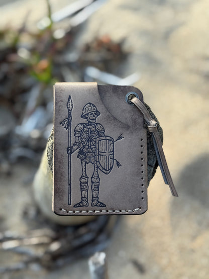 Leather Cardholder Olive with Decision Coin | Compact Wallet with Coin Holder Olive