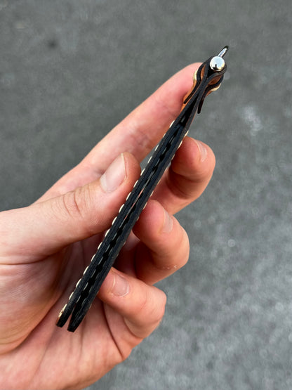 Handmade Leather Wallet with Skeleton Embossing | Slim Bifold Card Wallet