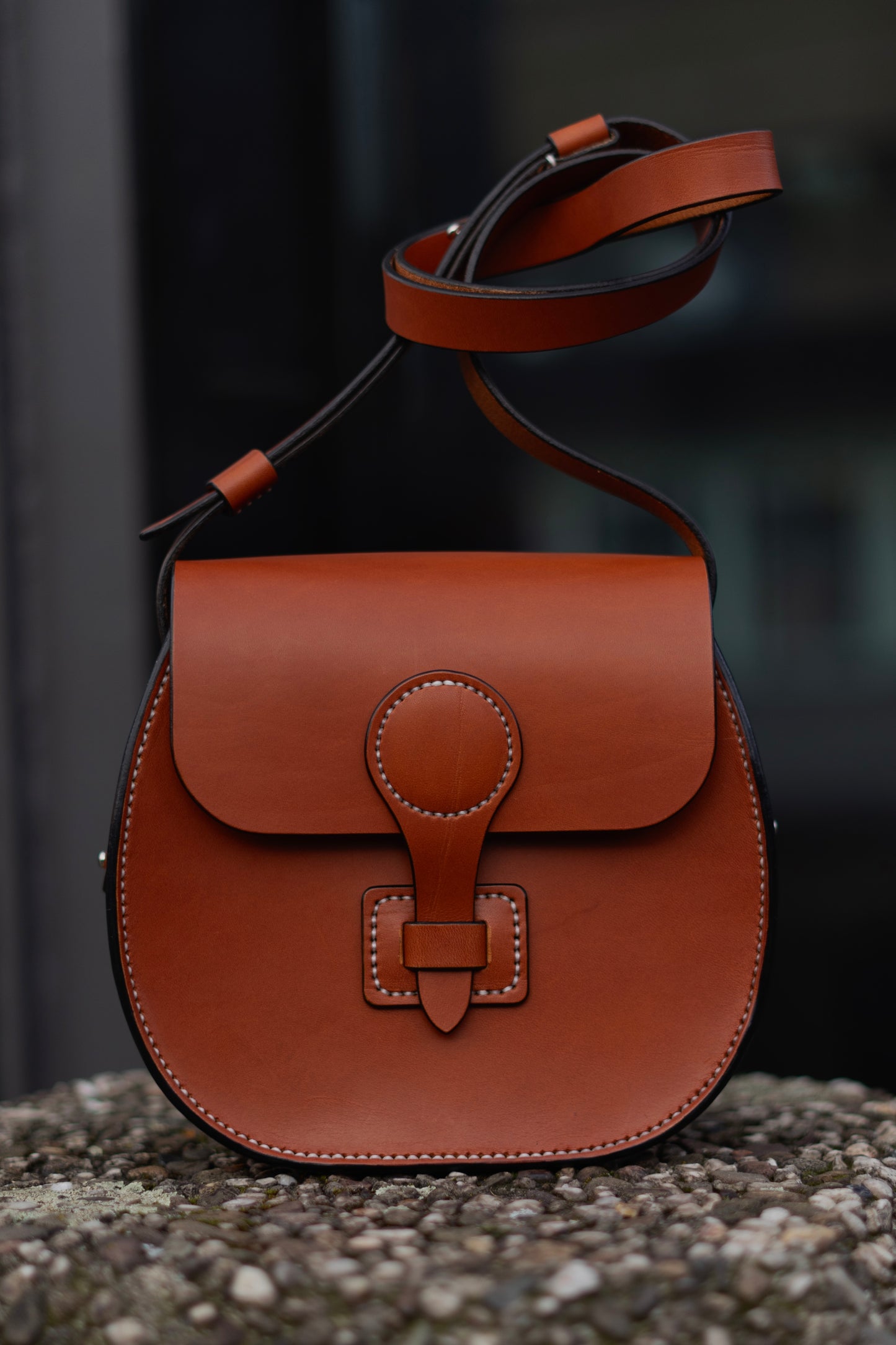 Brown Leather Crossbody Bag Handmade