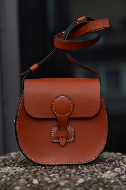 Brown Leather Crossbody Bag Handmade