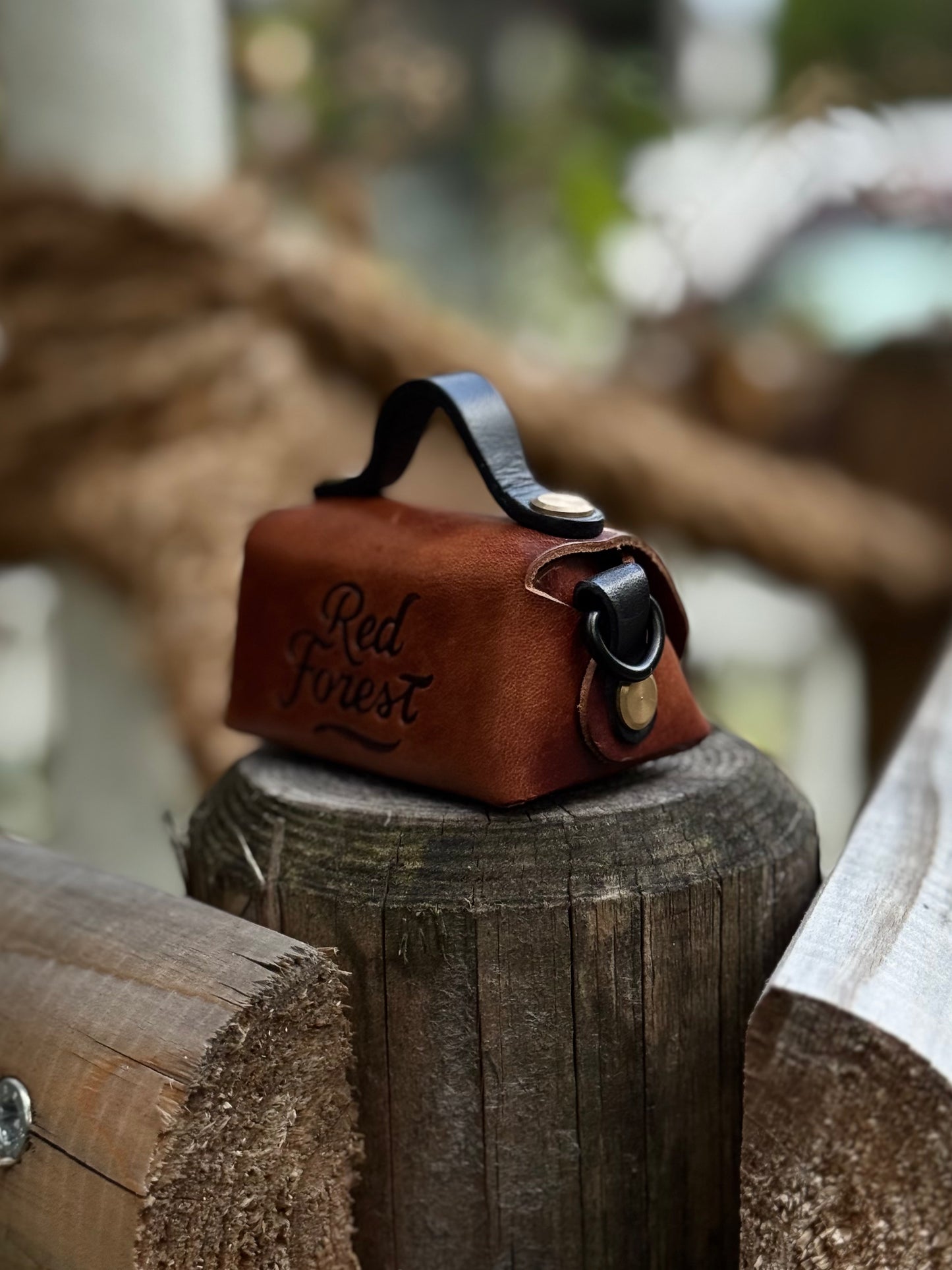 Mini Leather Bag with Top Handle