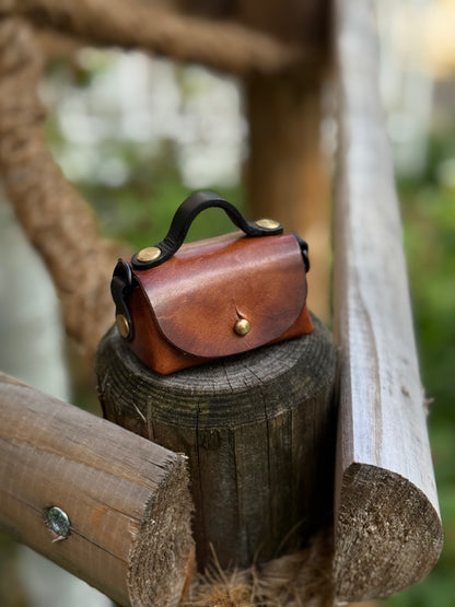 Mini Leather Bag with Top Handle