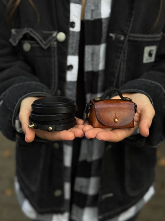 Mini Leather Bag with Top Handle