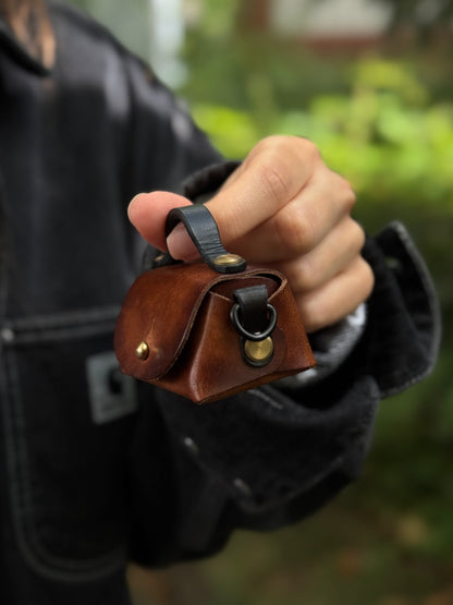 Mini Leather Bag with Top Handle