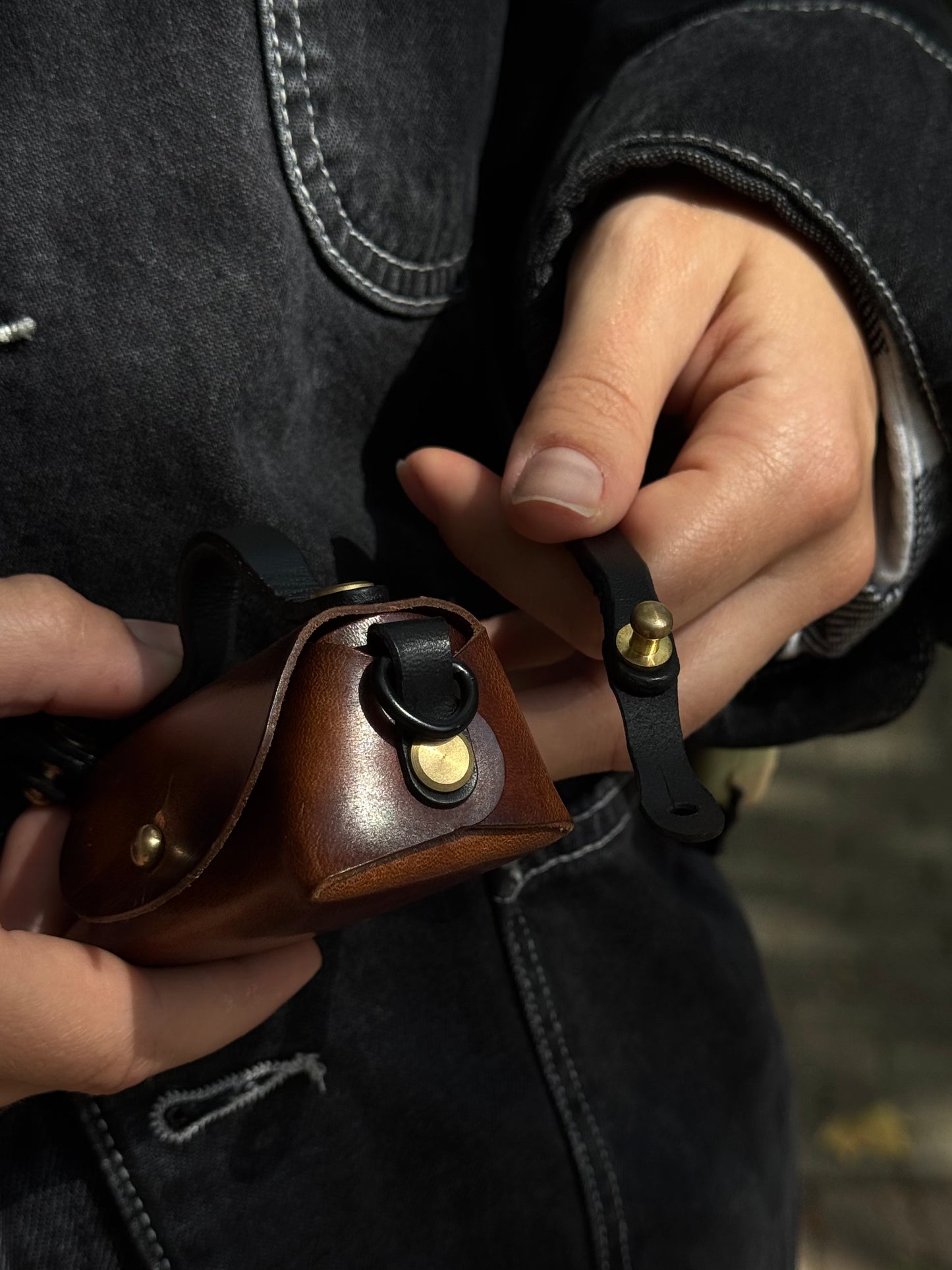 Mini Leather Bag with Top Handle