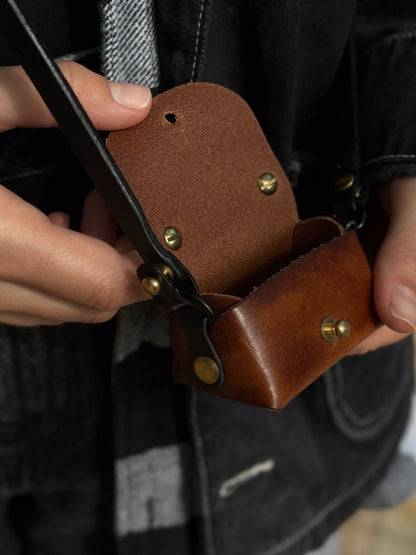 Mini Leather Bag with Top Handle