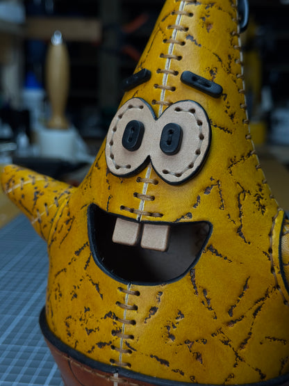 Handmade Leather Star Sculpture