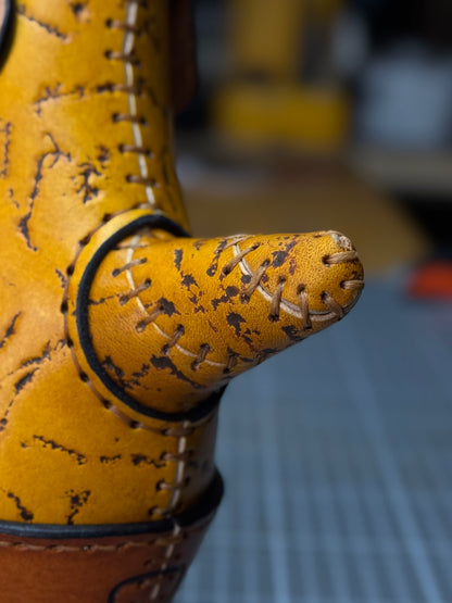 Handmade Leather Star Sculpture