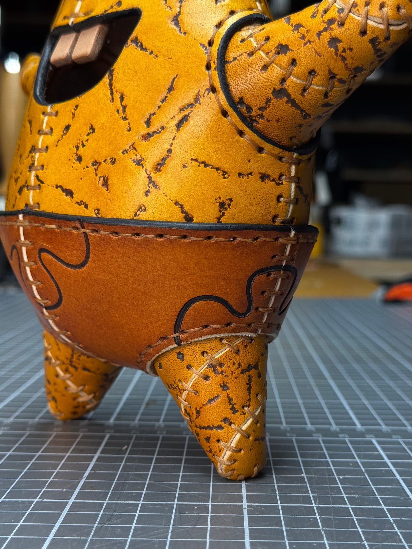 Handmade Leather Star Sculpture