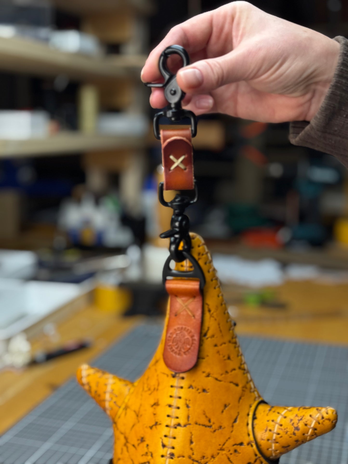 Handmade Leather Star Sculpture