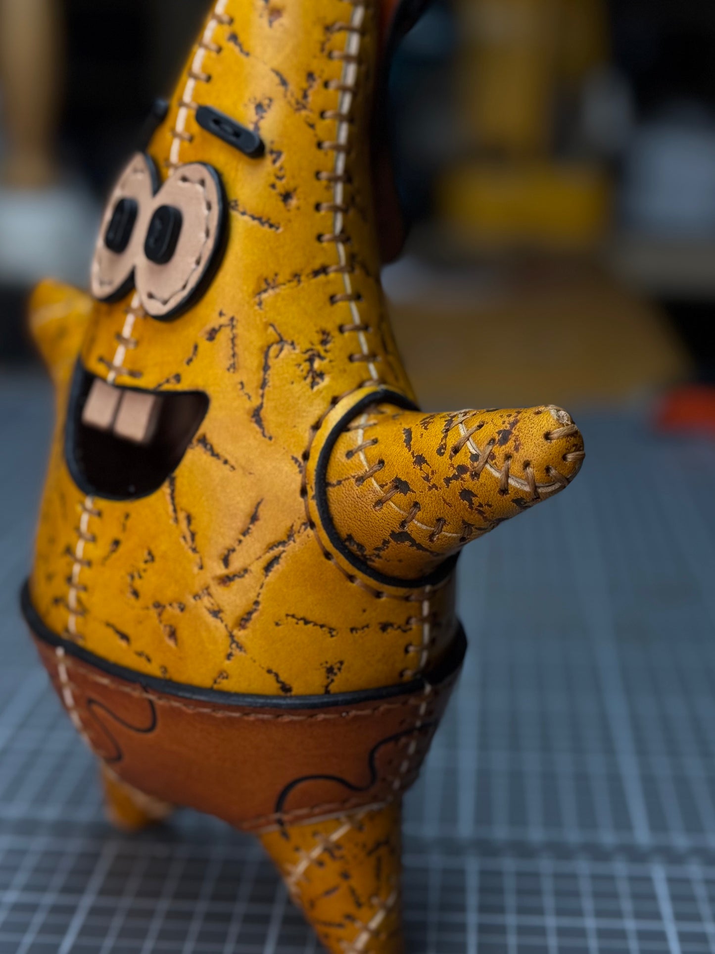 Handmade Leather Star Sculpture