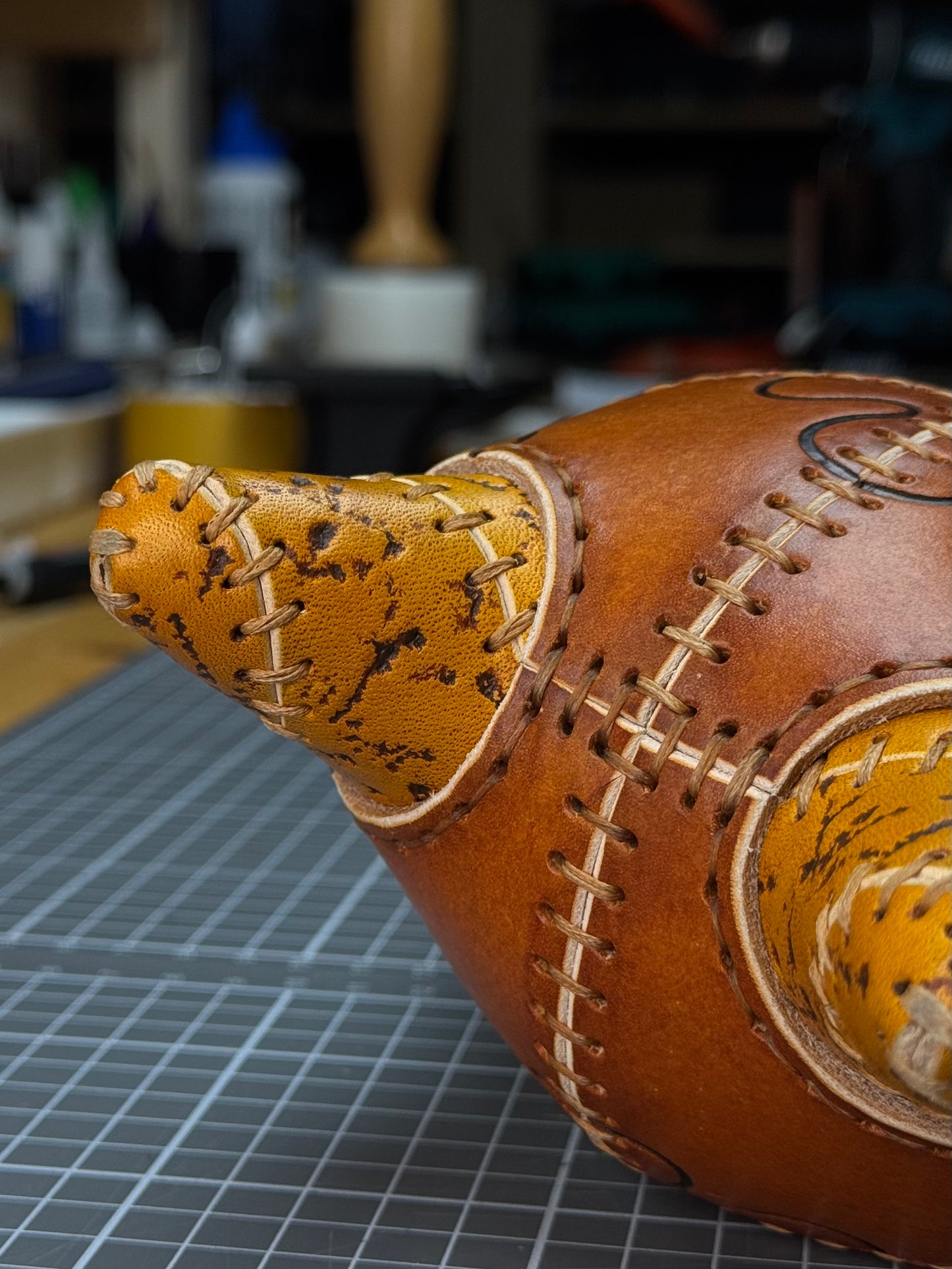 Handmade Leather Star Sculpture