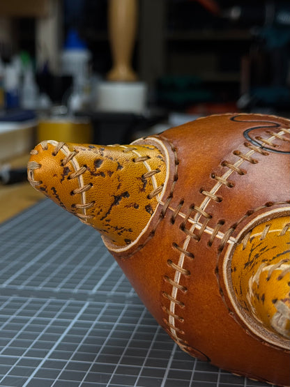 Handmade Leather Star Sculpture