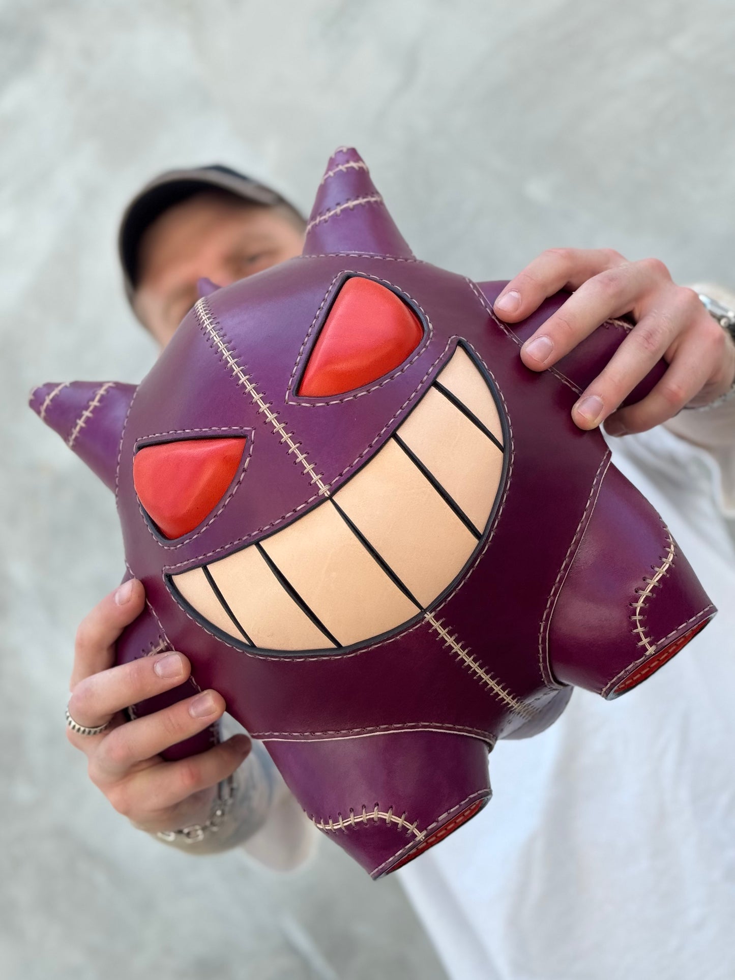 Handmade Leather Shadow Monster Sculpture | Collectible Art Piece