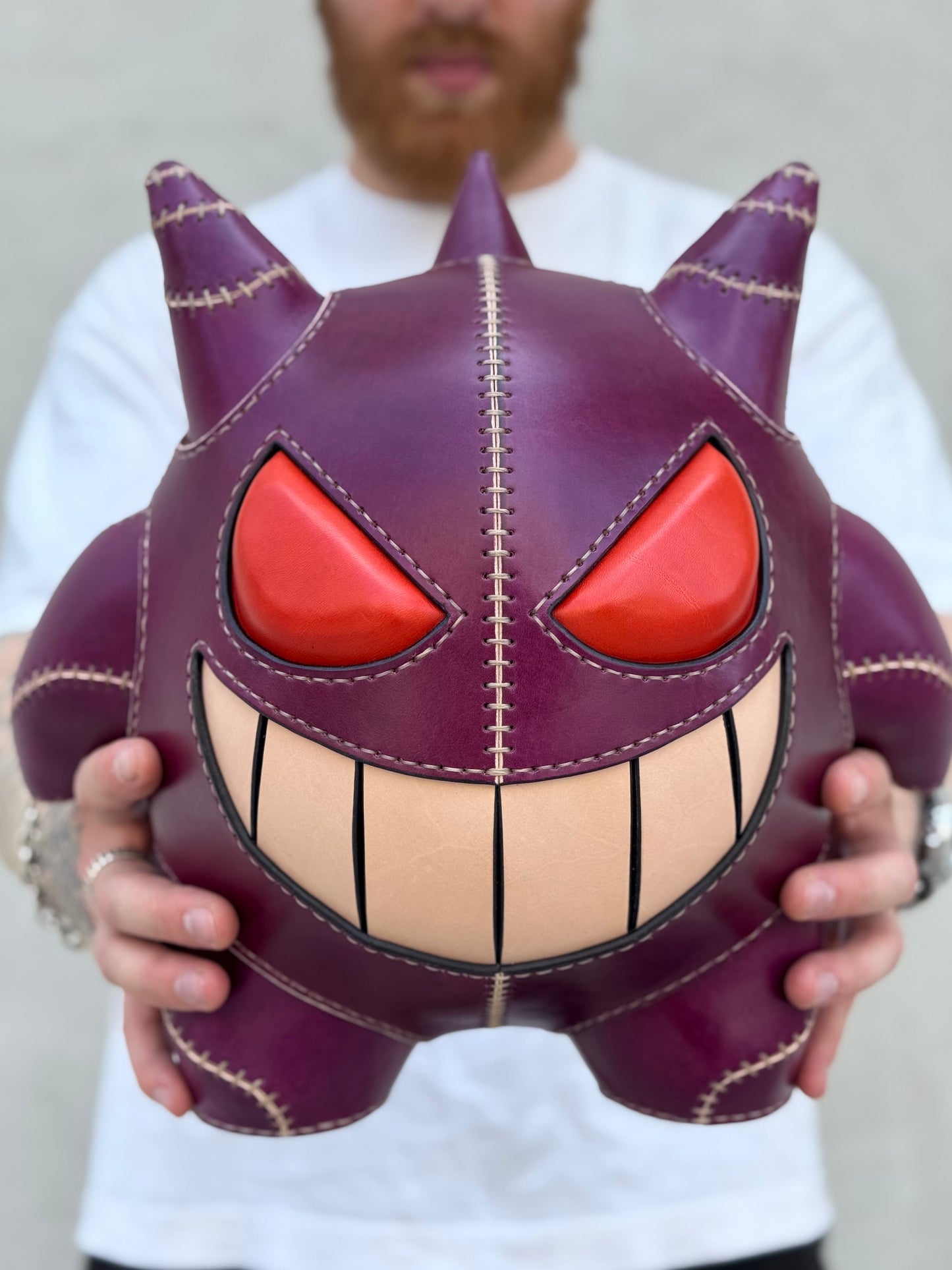 Handmade Leather Shadow Monster Sculpture | Collectible Art Piece