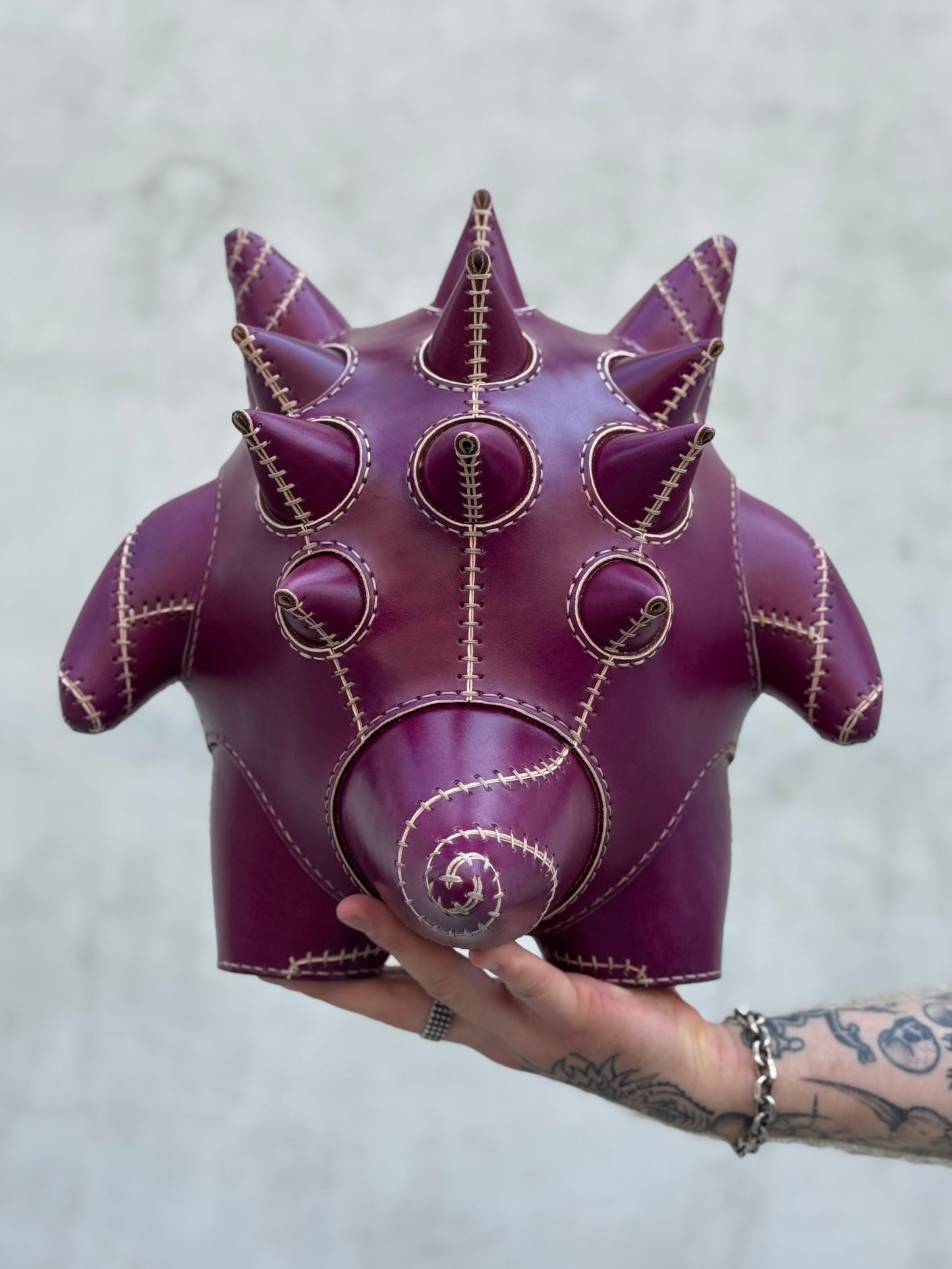 Handmade Leather Shadow Monster Sculpture | Collectible Art Piece