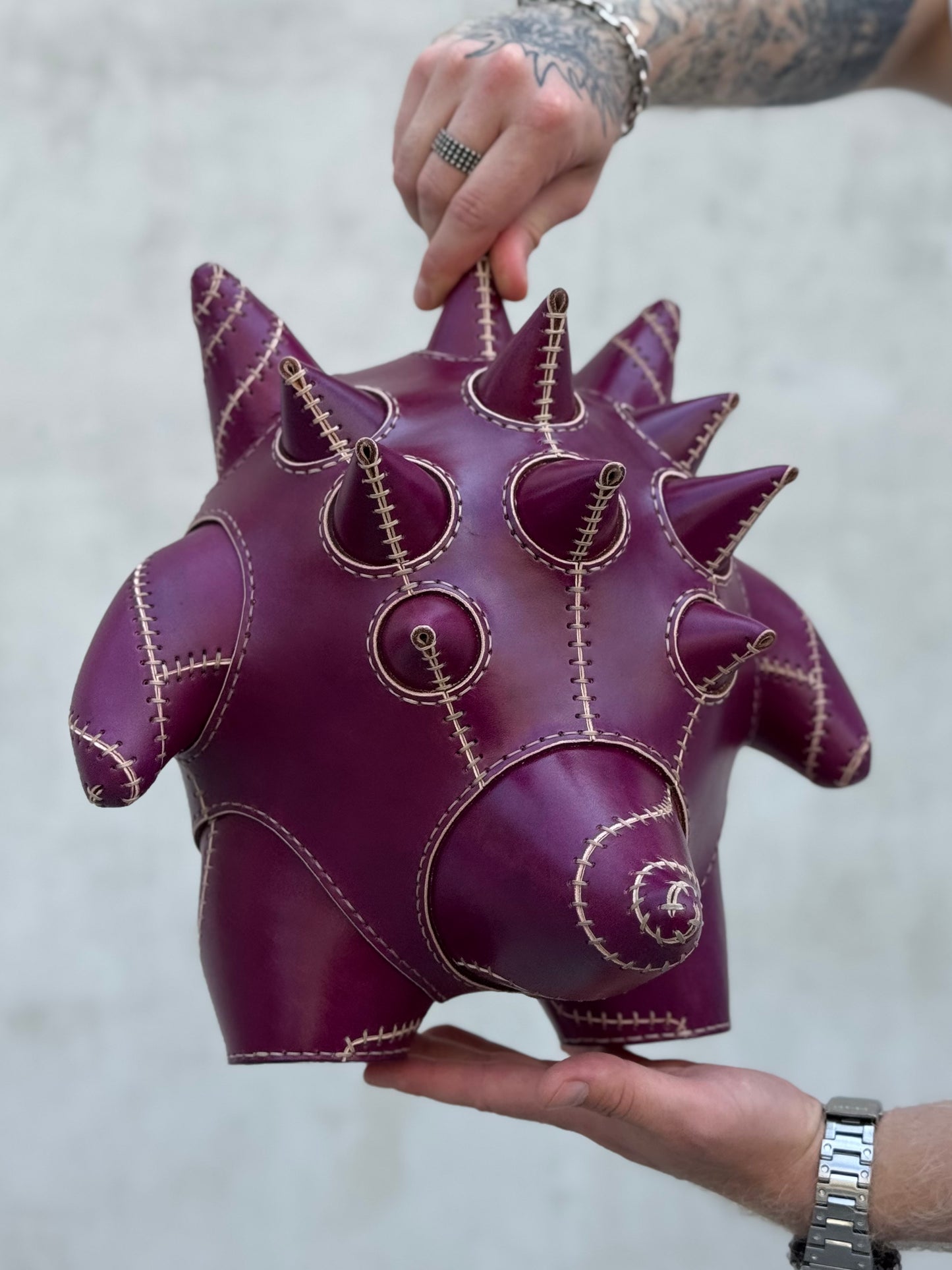 Handmade Leather Shadow Monster Sculpture | Collectible Art Piece