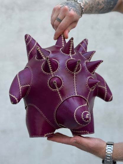 Handmade Leather Shadow Monster Sculpture | Collectible Art Piece
