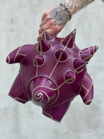 Handmade Leather Shadow Monster Sculpture | Collectible Art Piece