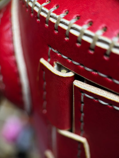 Handmade Leather Robot Sculpture with Storage Compartment