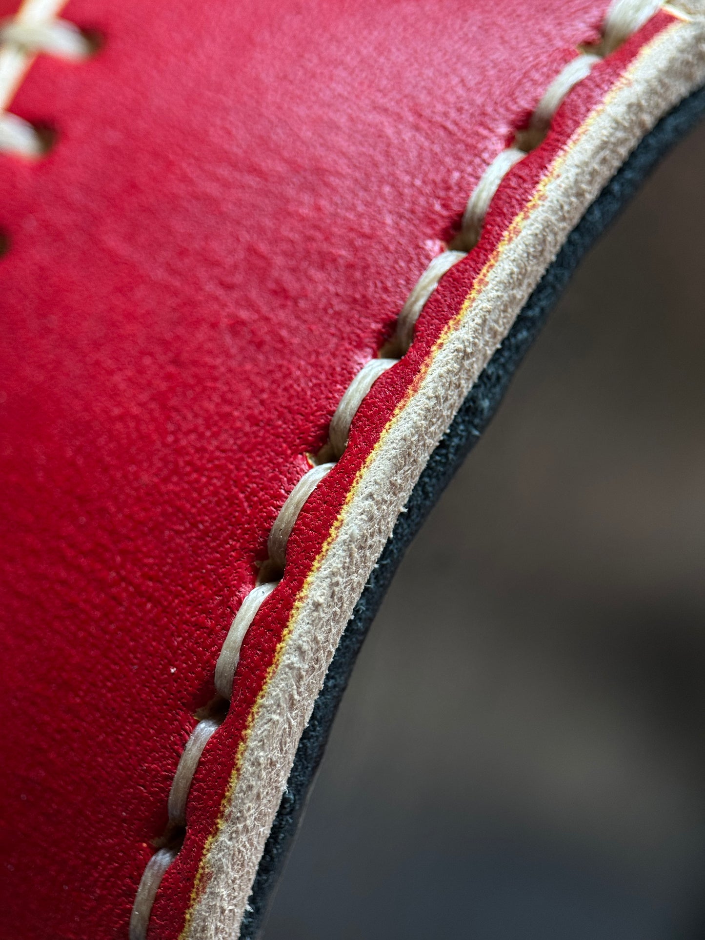 Handmade Red Leather Sculpture| Stitched Leather Art Character