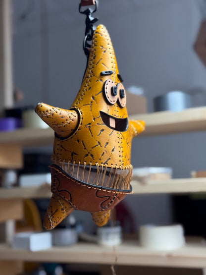 Handmade Leather Star Sculpture