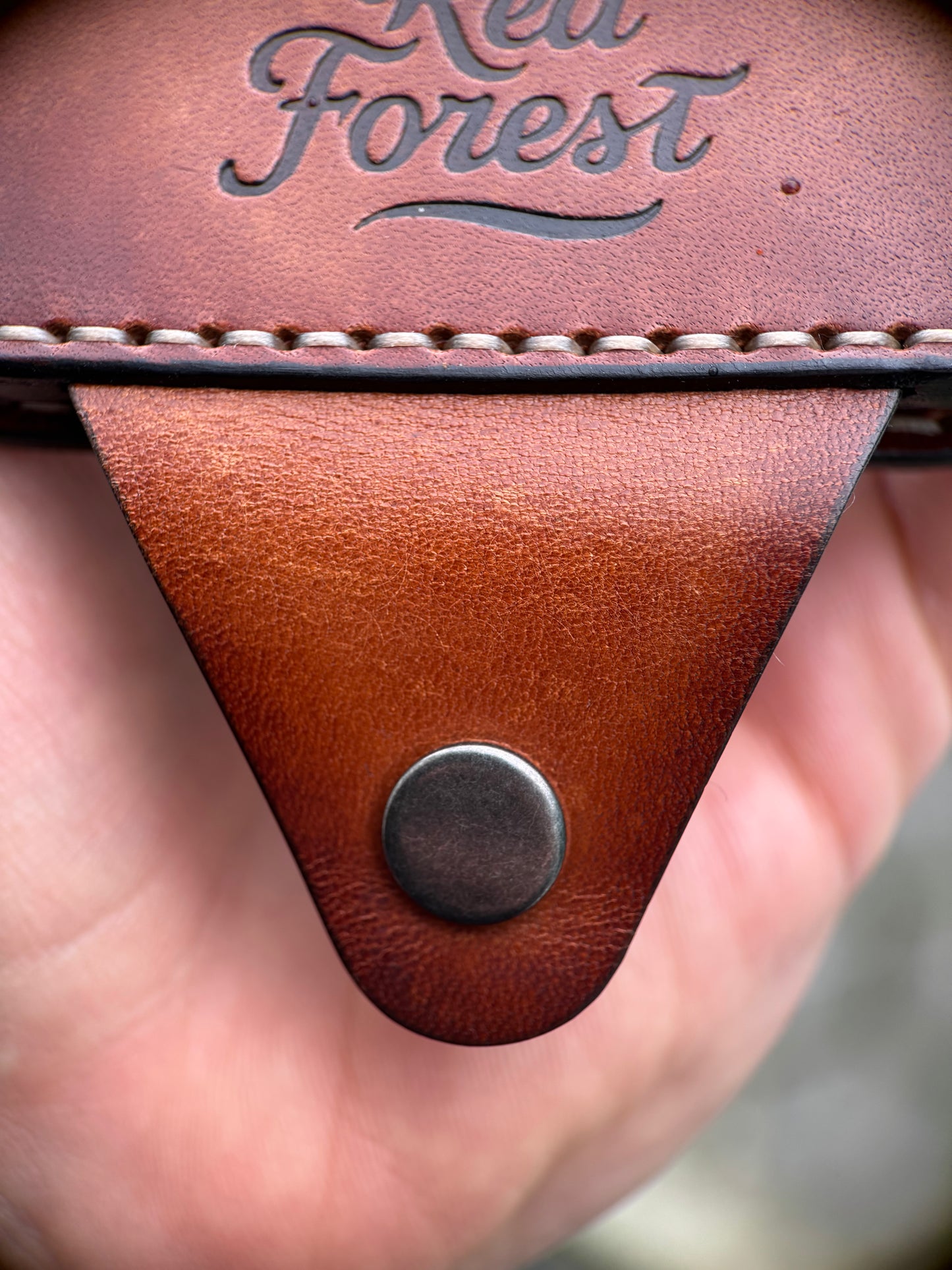 Handmade leather Money Clip with Coin Pocket | Vegetable Tanned Leader