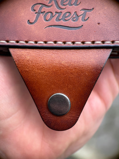 Handmade leather Money Clip with Coin Pocket | Vegetable Tanned Leader
