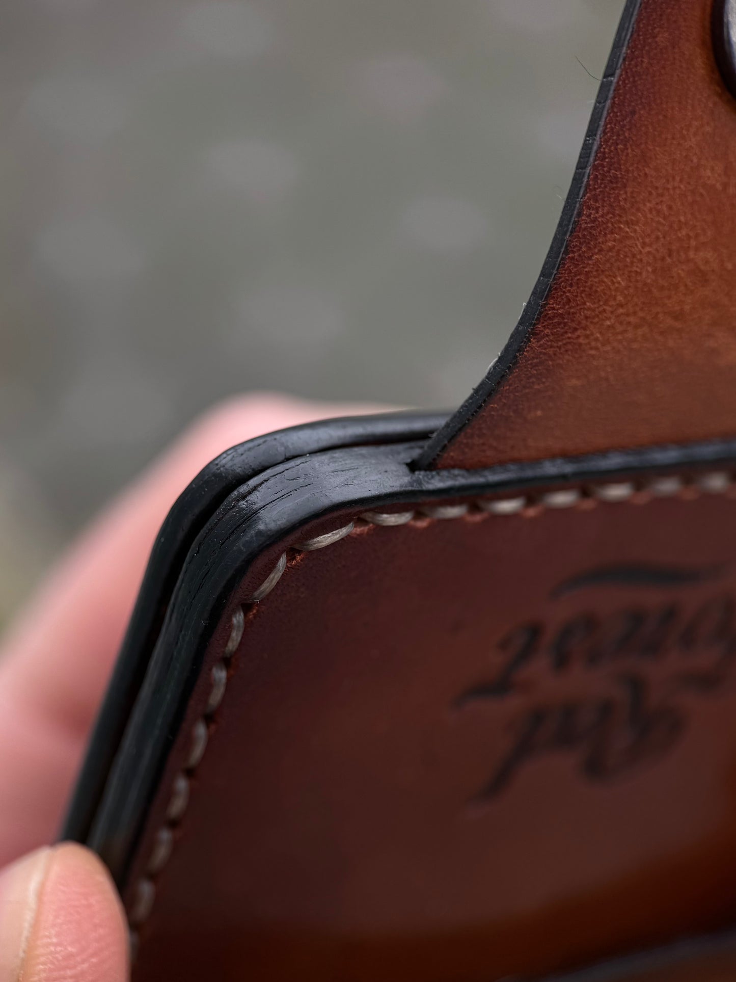 Handmade leather Money Clip with Coin Pocket | Vegetable Tanned Leader