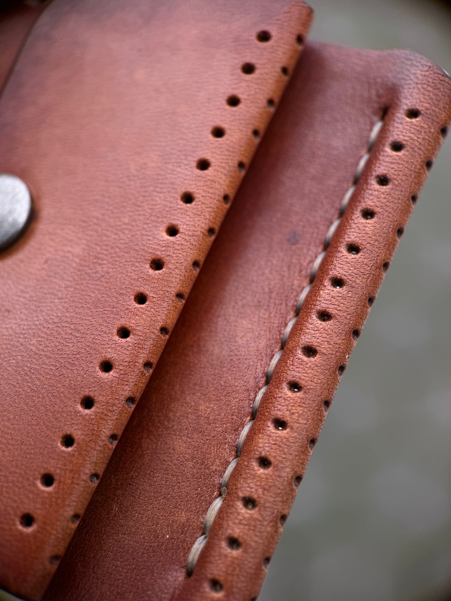 Handmade leather Money Clip with Coin Pocket | Vegetable Tanned Leader