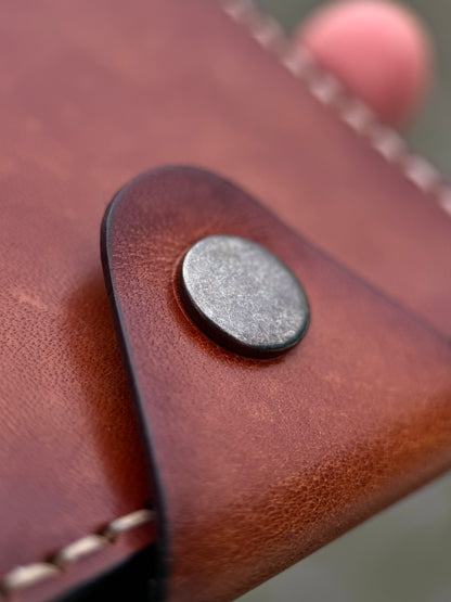 Handmade leather Money Clip with Coin Pocket | Vegetable Tanned Leader