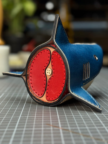 Leather Shark Pen Holder| Modular Desk Organizer