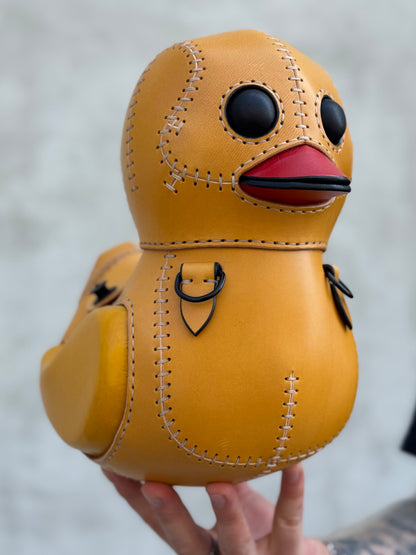 Yellow Duck Leather Bag | Sculptural Leather Handbag