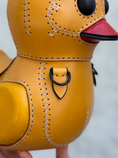 Yellow Duck Leather Bag | Sculptural Leather Handbag