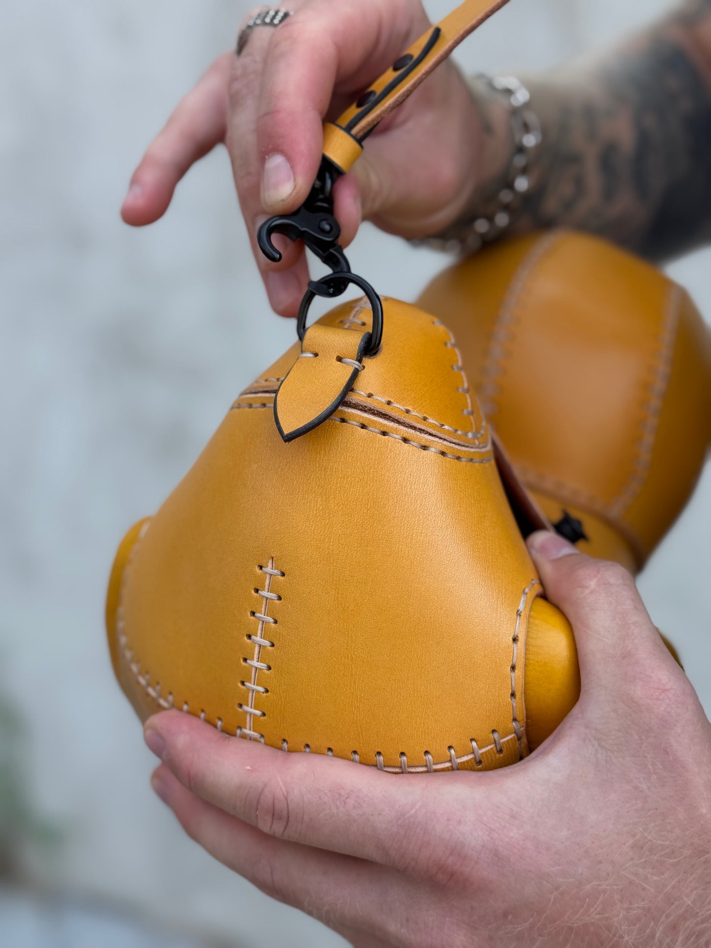 Yellow Duck Leather Bag | Sculptural Leather Handbag