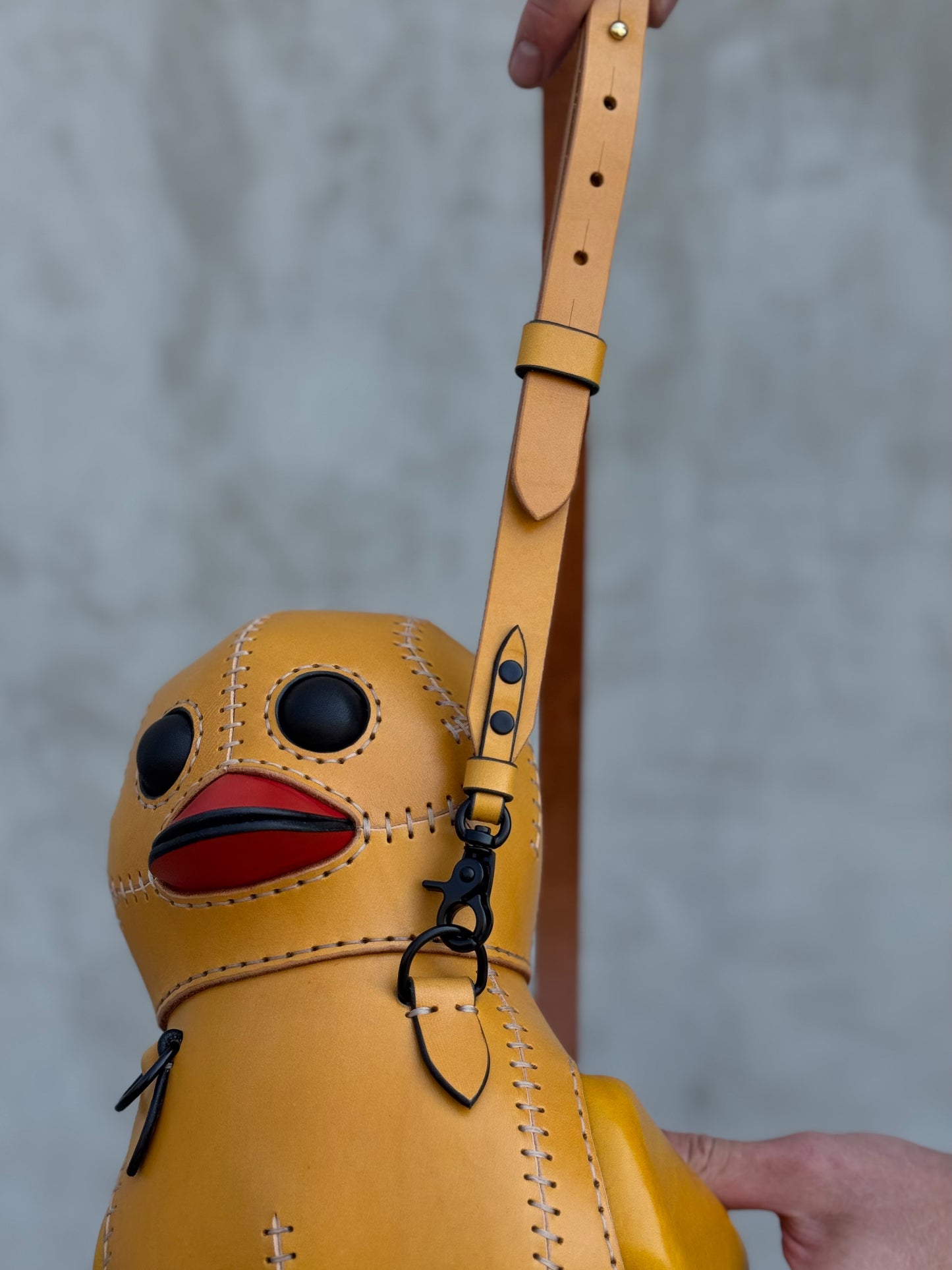 Yellow Duck Leather Bag | Sculptural Leather Handbag