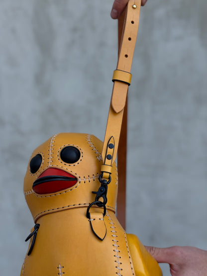 Yellow Duck Leather Bag | Sculptural Leather Handbag