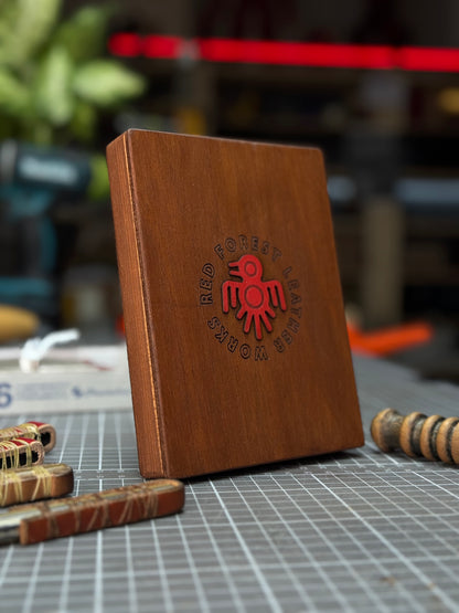 Handmade Leather Wallet with Eagle Embossing