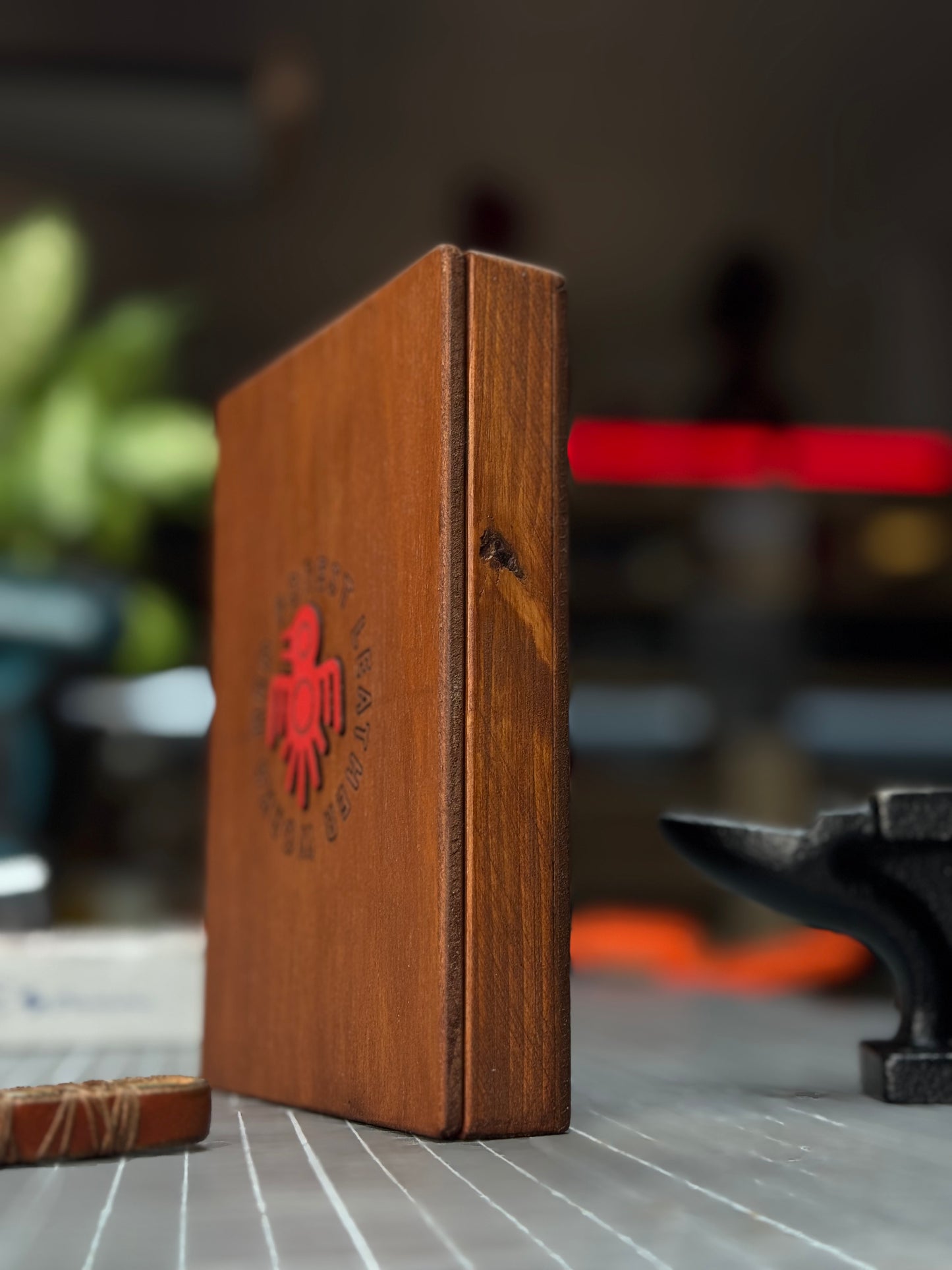 Handmade Leather Wallet with Eagle Embossing