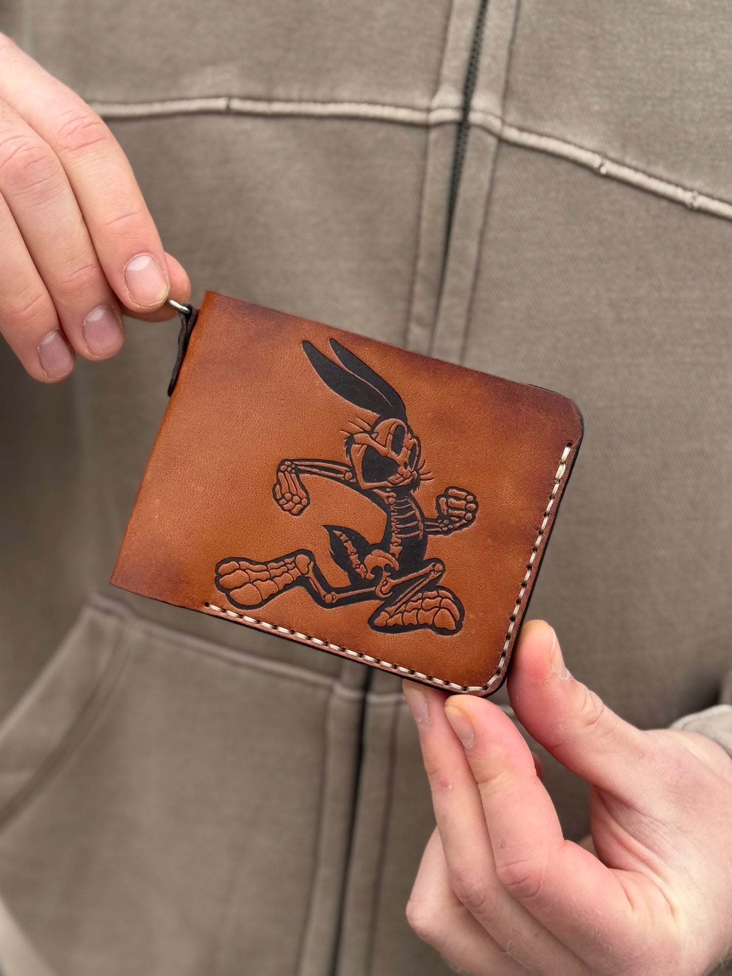 Handmade Leather Wallet with  Embossing