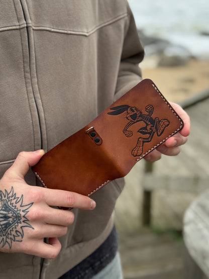 Handmade Leather Wallet with  Embossing