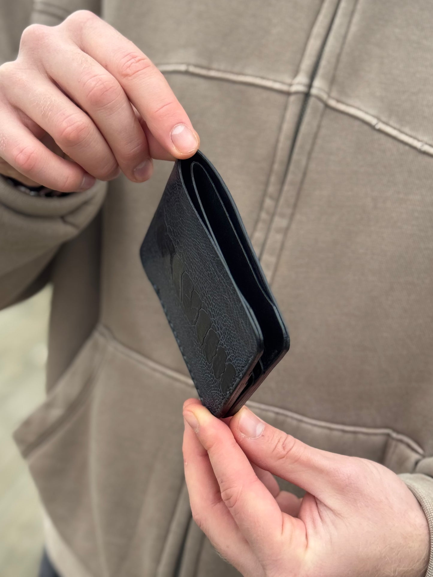 Handmade Ostrich Leather Wallet | Exotic Leather