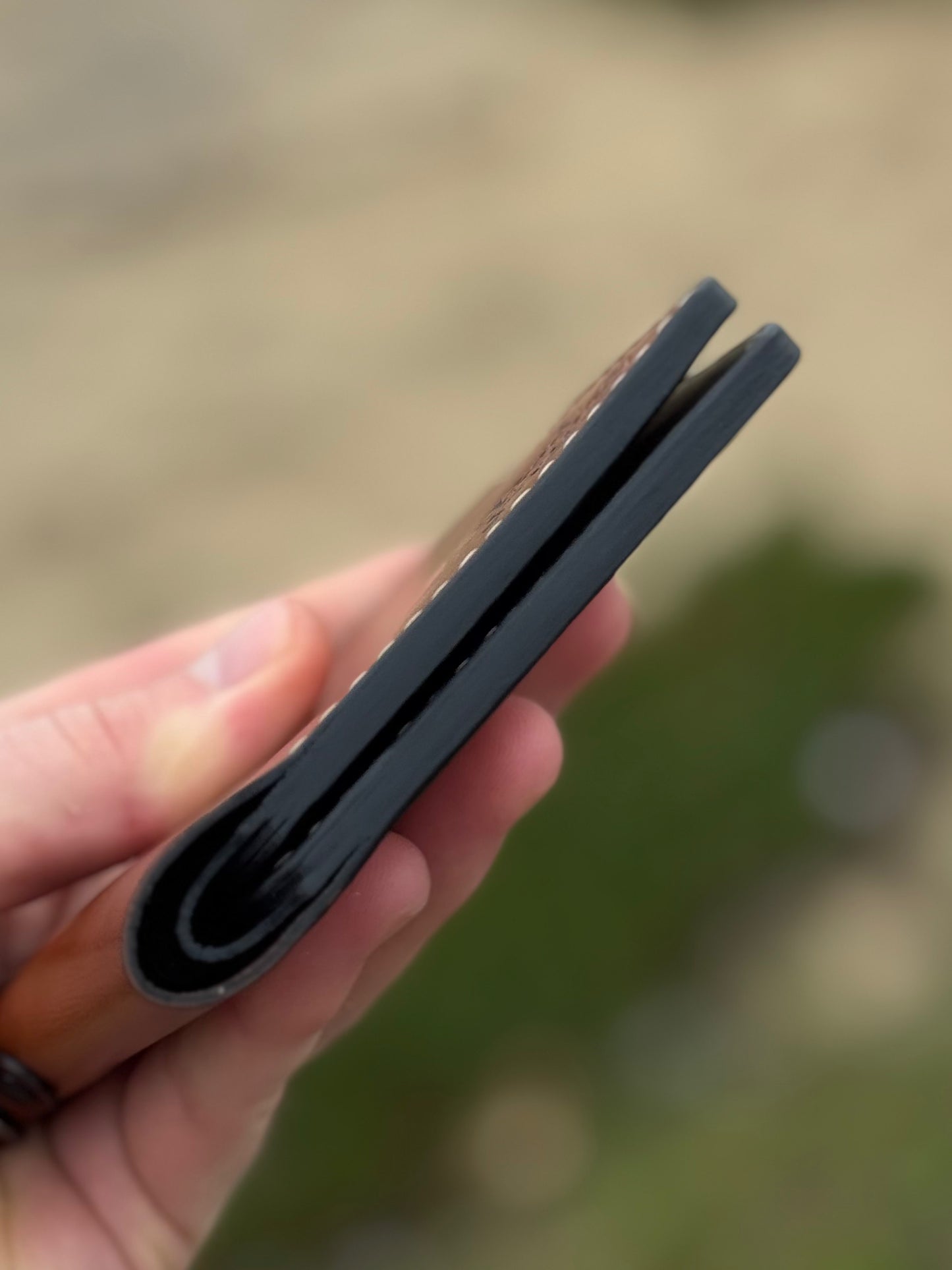 Handmade Leather Wallet with Eagle Embossing