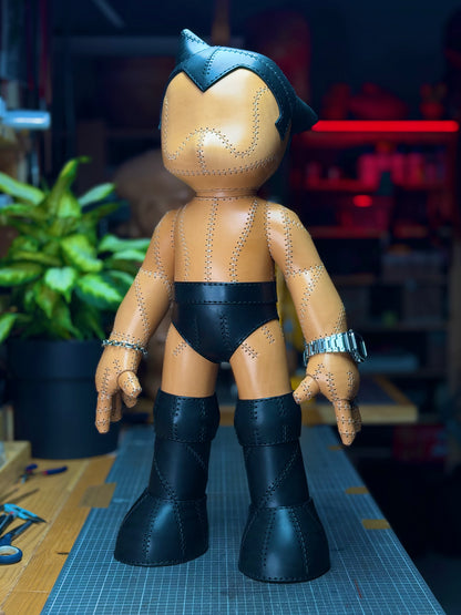 Handmade Leather Sculpture| Stitched Leather Art Character
