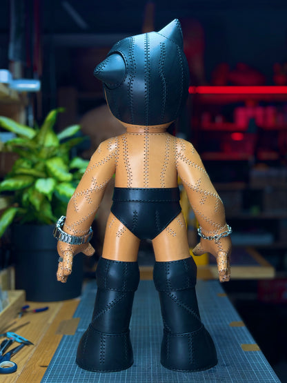 Handmade Leather Sculpture| Stitched Leather Art Character